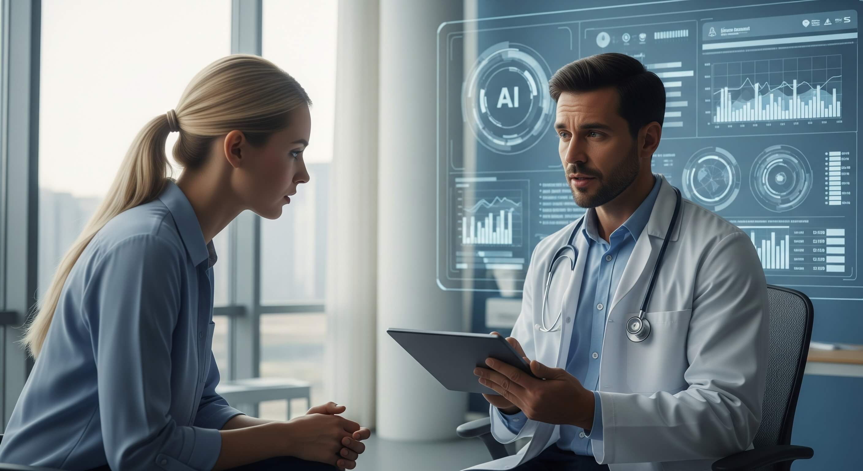 medico pasando consulta utilizando la IA